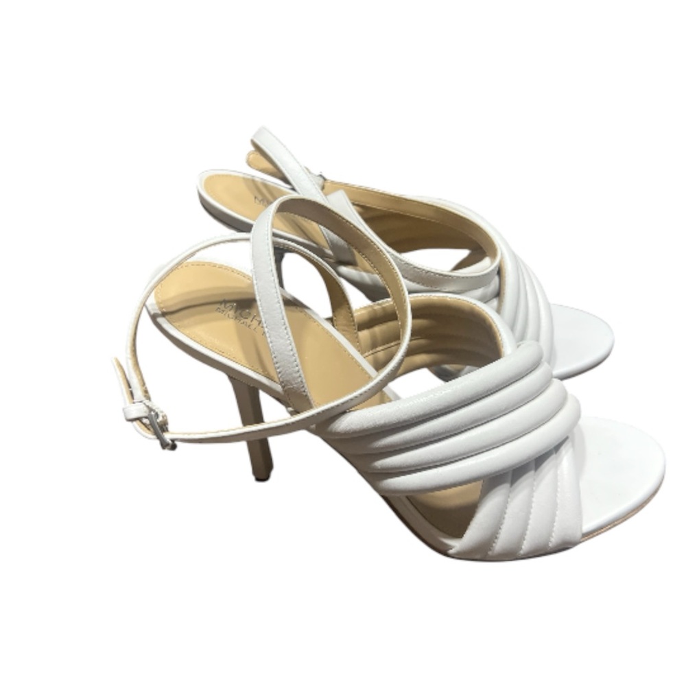 Michael Kors White Leather Royce Pump Sandal 9m
